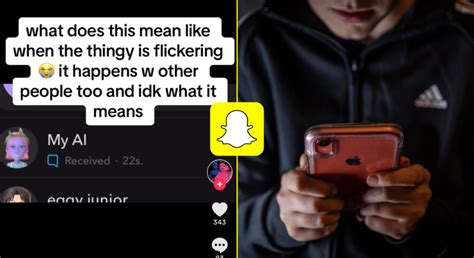 what does it mean when a snapchat is blinking